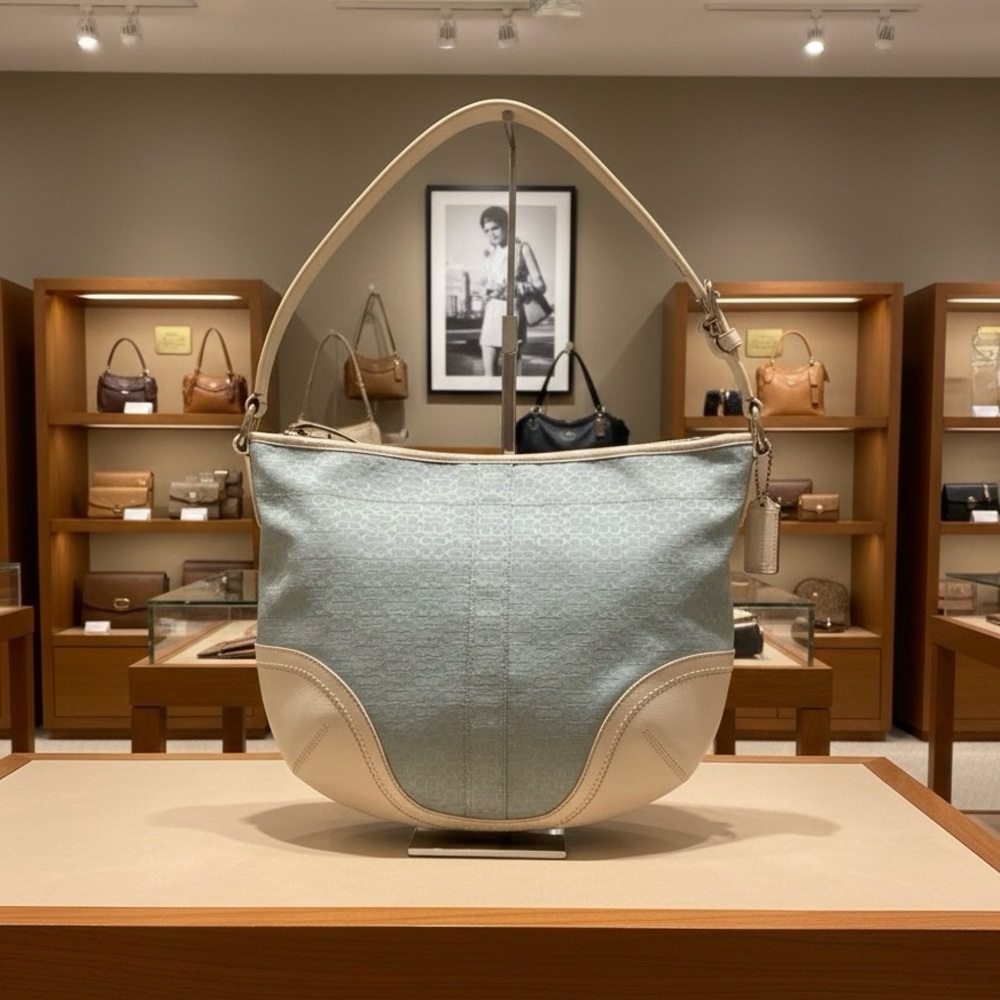 Vintage Coach Blue Mini C's Hobo – Style M0772 F10920
